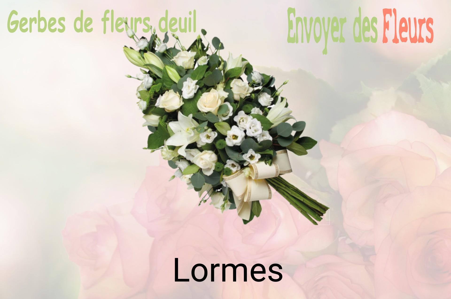 Gerbe de fleurs de deuil livrée à Lormes